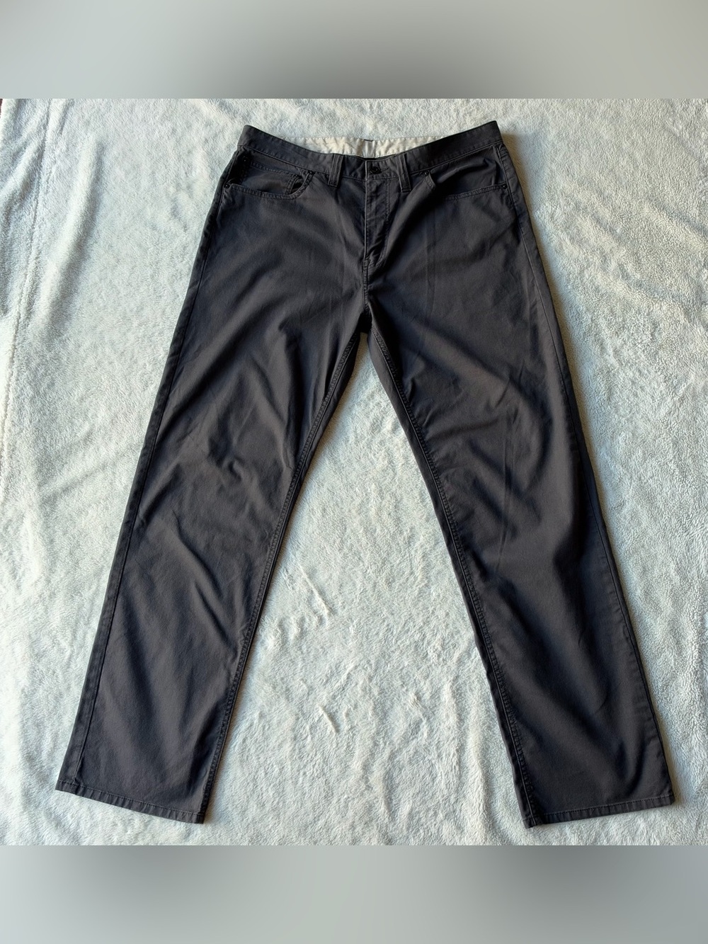 Prana Ulterior Pants Men 36x32 Gray Straight Leg 5 Pocket Stretch Casual Outdoor